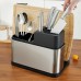 Stainless Steel Plastic Kitchen Utensils Rack Knife Stand Tableware, Cutting Board Holder Countertop Storage Organizer